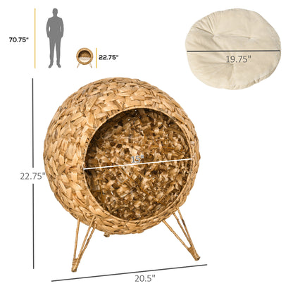 20.5" Weaved Cat Bed