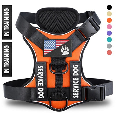 Reflective Breathable Solid Color Polyester Dog Strap Harness