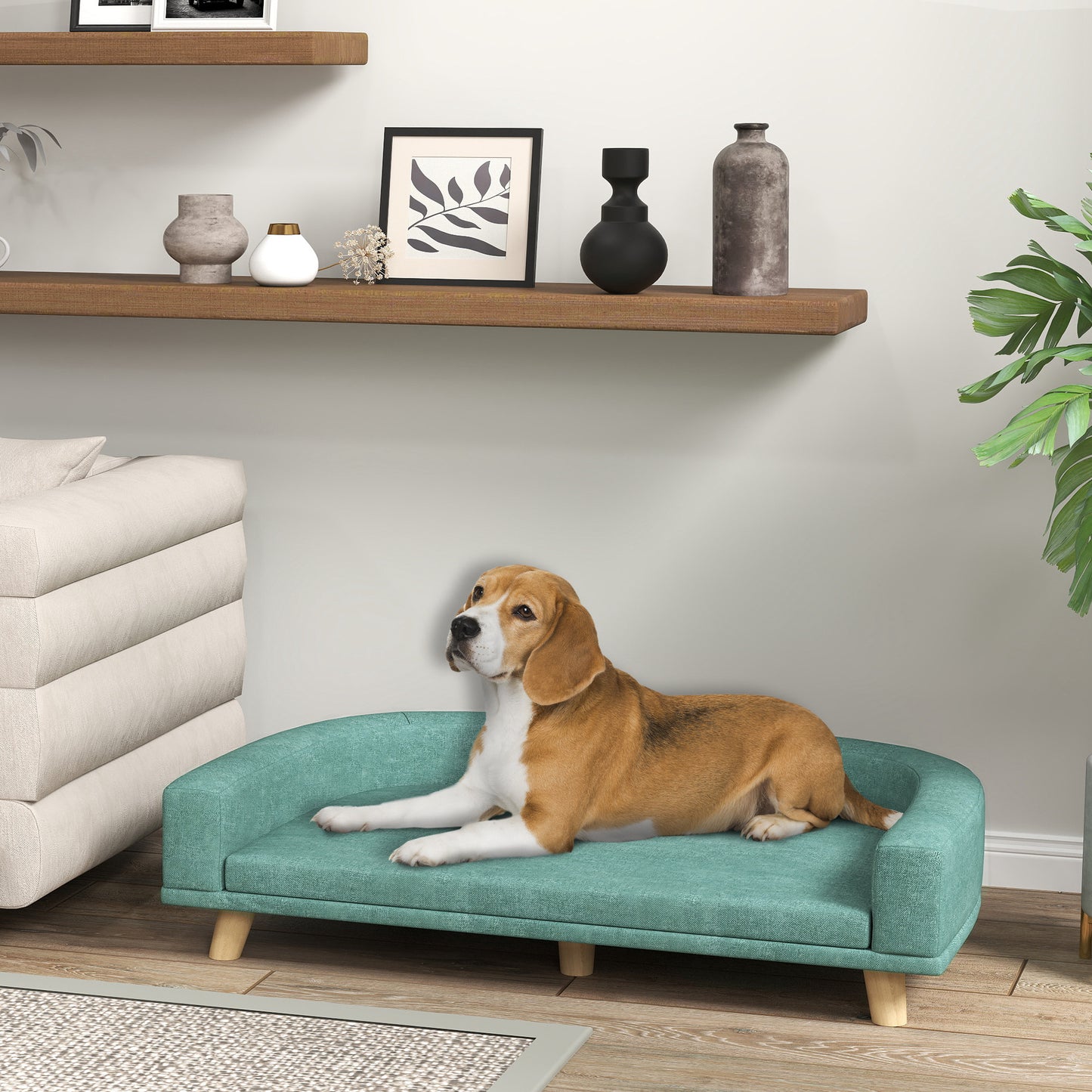 Dog Sofa Couch Bed with Washable Cushion for Large Dogs