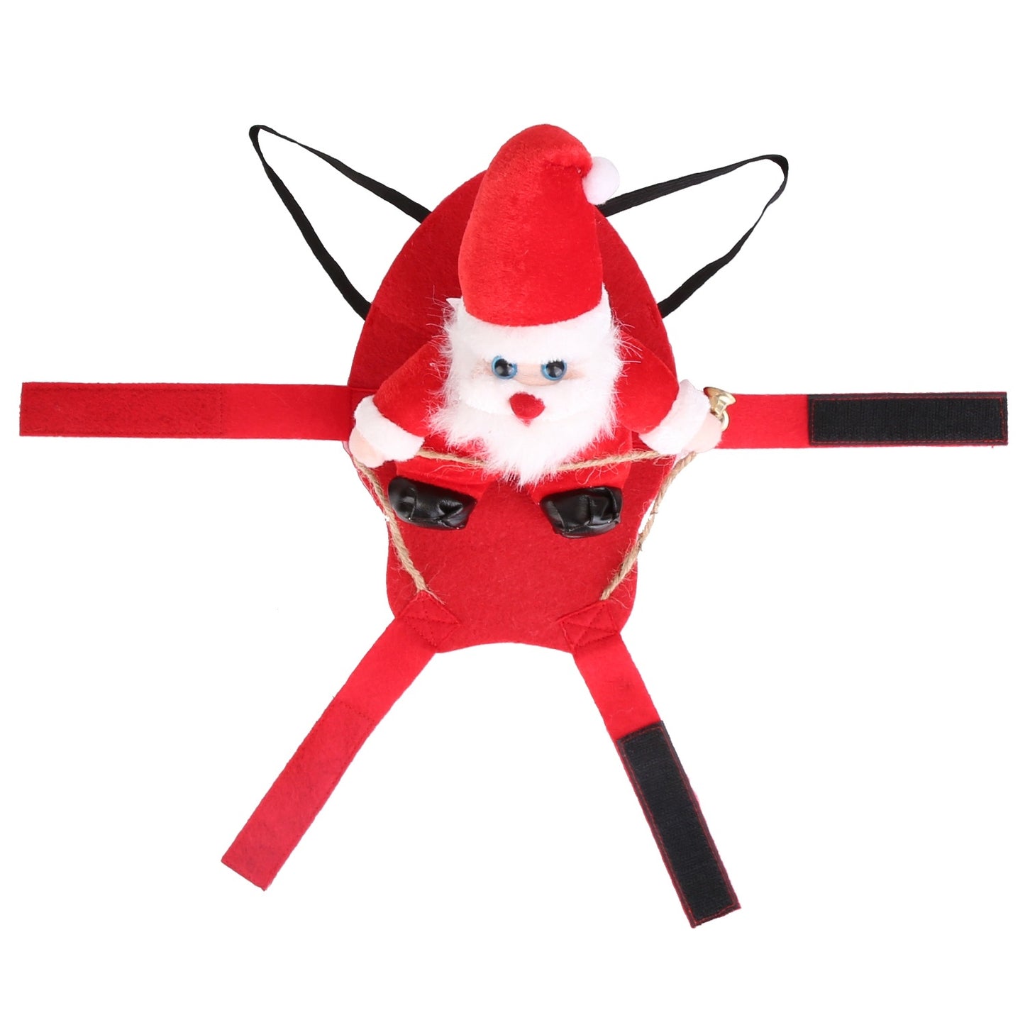 S-M-L-XL Options -- 1Pc Pet Christmas Costumes Red Winter Coat For Dog Riding Santa Claus With Bell Clothes New Year Outfit Cosplay Costumes Party Dress Up For Cats