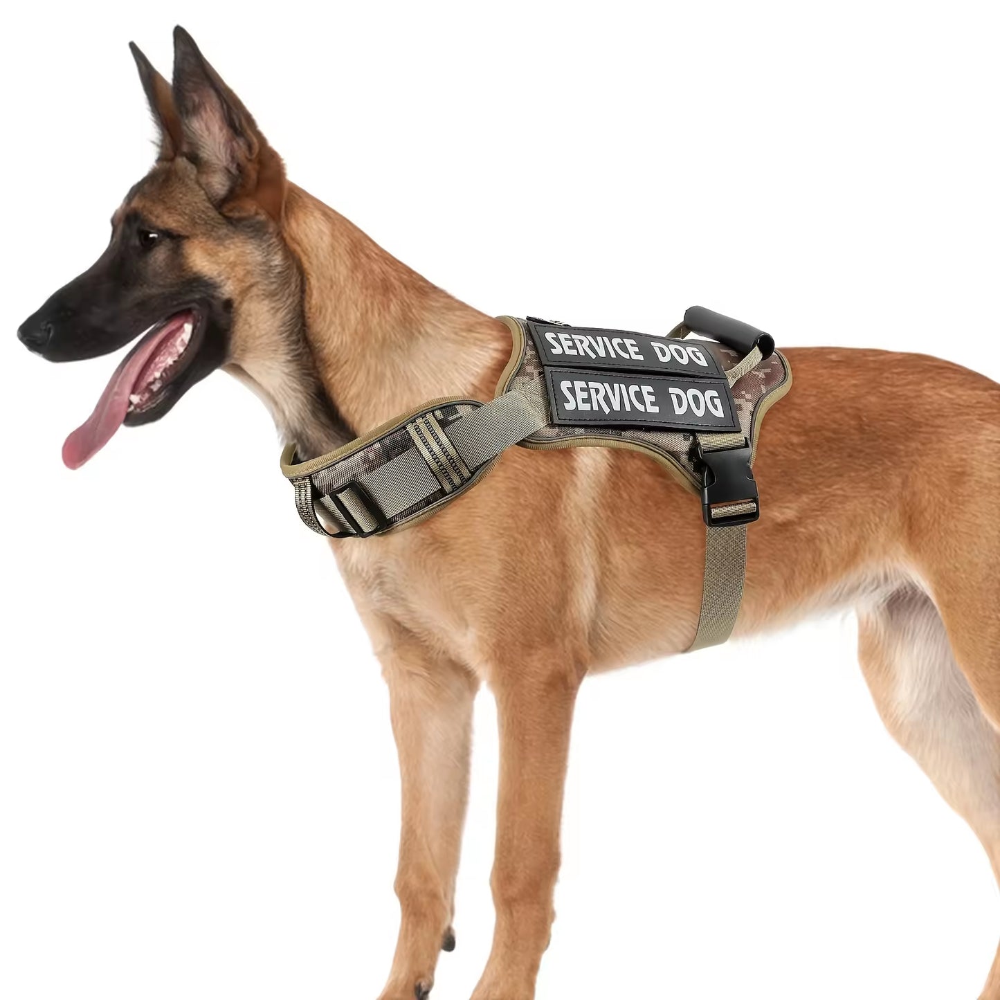 The Best Dog Harness, Tactical Service Dog Harness With Handle, No-Pull Adjustable Reflective Pet Vest Harness For Easy Walking And Training