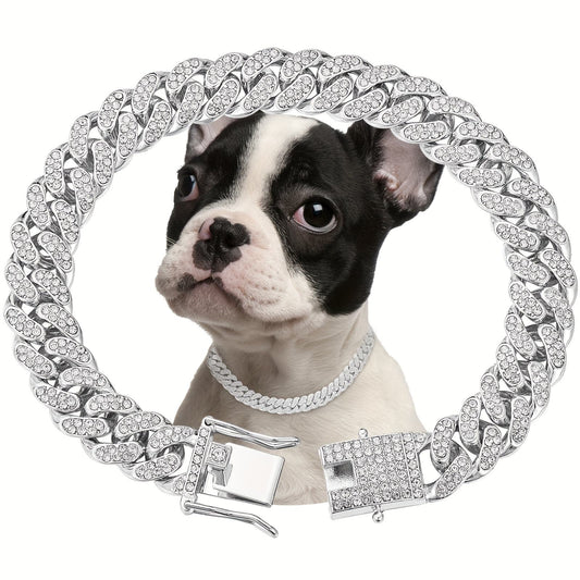 Shiny Diamond Safety Metal Necklace