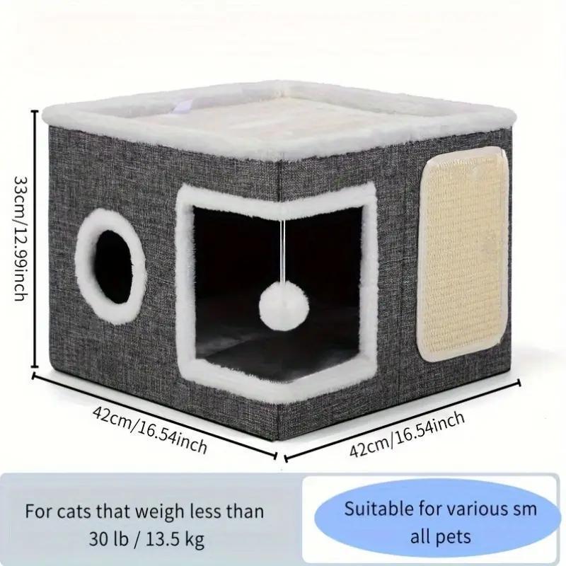 Large Cat House - Stylish And Elegant, With A High Aesthetic Design, Combining Beauty And Capacity, A Practical Must-have For Pet Home Decoration, A Comfortable Space Exclusively For Cats, Enhancing T